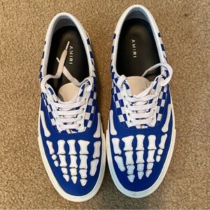 AMIRI White and Blue Sneakers